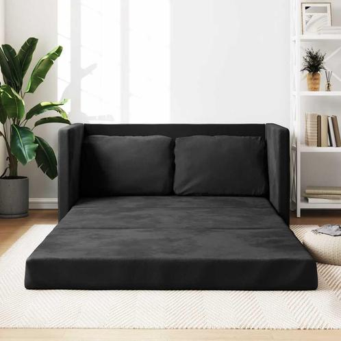 vidaXL Slaapbank vloermodel 2-in-1 122x204x55 cm fluweel, Huis en Inrichting, Zetels | Zetels, Nieuw, Verzenden