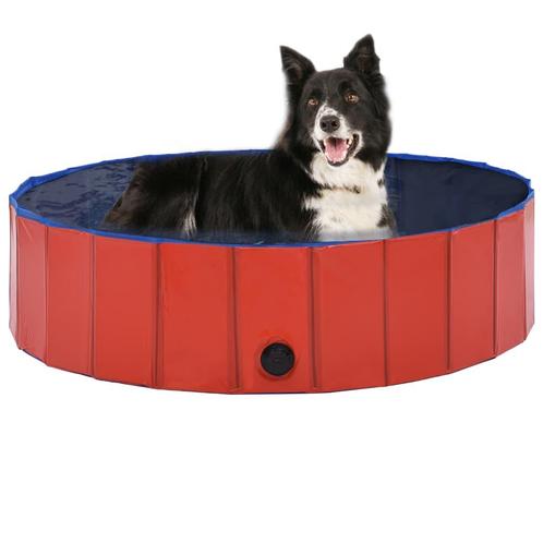 vidaXL Hondenzwembad inklapbaar 120x30 cm PVC rood, Dieren en Toebehoren, Honden-accessoires, Nieuw, Verzenden