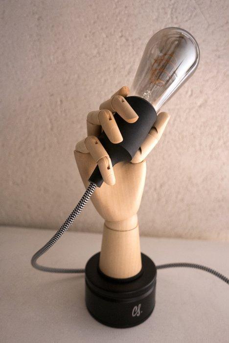 Caroline Schilling - Lamp - Staal, Hout, Glas, Textiel -, Antiquités & Art, Art | Objets design