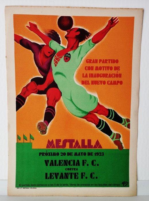 Tormo - Tormo - Original Poster Football. Year 1923 Mestalla, Antiek en Kunst, Kunst | Tekeningen en Fotografie