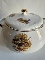 Sarreguemines - Tureen - Creamware - Wilde vogelsJagers,, Antiek en Kunst