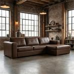 Leren hoekbank Flow - 2 zits arm links + longchair rechts -, Antiek en Kunst, Ophalen of Verzenden