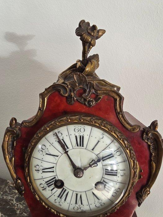 Boulle klok - Mougin - hout, messing, glas, brons, emaille -, Antiek en Kunst, Antiek | Klokken