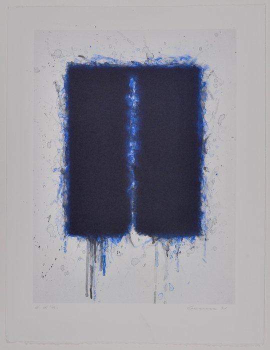 Bernd Berner - Flächenraum Störung Blau - Hand Signed, Antiquités & Art, Antiquités | Autres Antiquités