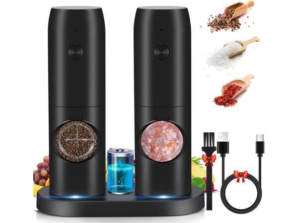 Veiling - Elektrische Peper- en Zoutstel met USB-oplaadbasis, Maison & Meubles, Cuisine | Ustensiles de cuisine