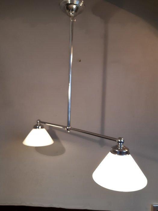 Lamp - Chroom - dubbel lichts hanglamp, Antiek en Kunst, Curiosa en Brocante