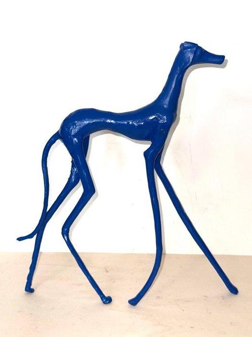 Abdoulaye Derme - sculptuur, Lévrier Bleu - 34 cm - Koud, Antiek en Kunst, Curiosa en Brocante