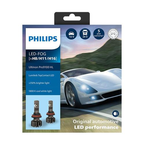 Philips H8/H11/H16 LED Mistlamp 12/24V 11W 2 Stuks, Auto-onderdelen, Verlichting, Ophalen of Verzenden