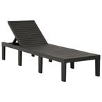 vidaXL Chaise longue plastique anthracite, Jardin & Terrasse, Chaises longues, Verzenden, Neuf