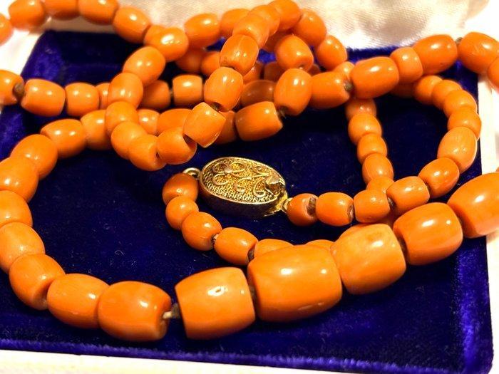 Halsketting Zilver Koraal - Sciacca Siciliaans, Handtassen en Accessoires, Kettingen