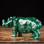 Malachite - Rhinocéros - Premier choix - Sculpture de, Nieuw