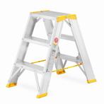 Huishoudtrap - 2x 3 treden - aluminium - werkhoogte 273 cm, Doe-het-zelf en Bouw, Ladders en Trappen, Ophalen of Verzenden, Nieuw