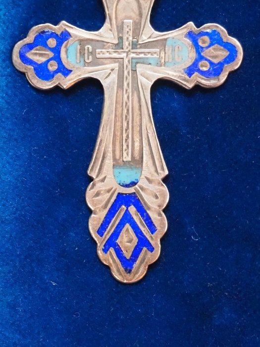 Zilver - Kruishanger - Russisch zilveren kruis, Antiek en Kunst, Kunst | Niet-Westerse kunst