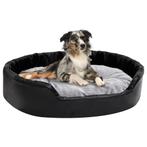 vidaXL Hondenmand 90x79x20 cm pluche en kunstleer zwart en, Dieren en Toebehoren, Honden-accessoires, Verzenden, Nieuw