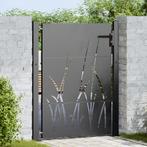 vidaXL Tuinpoort Zwart 105 x 125 cm Poedercoated staal, Tuin en Terras, Verzenden, Nieuw