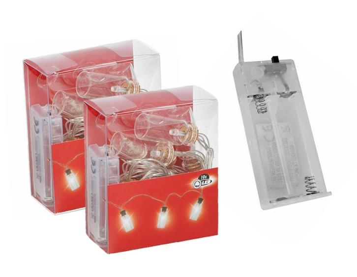 Set van 2 LED lichtkettingen met decoratieve flesjes (op 4x, Doe-het-zelf en Bouw, Gereedschap | Overige machines, Nieuw, Verzenden