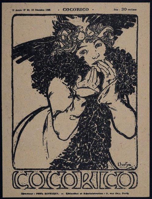 Alphonse Mucha (1860-1939) - Cocorico, Antiek en Kunst, Kunst | Designobjecten
