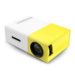 YG300 LED Projector - Mini Beamer Home Media Speler Geel, TV, Hi-fi & Vidéo, Verzenden