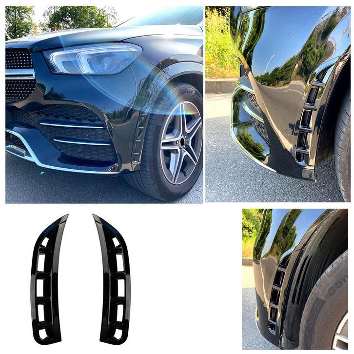 LUCHTINLAAT FRONTSPOILER ZWART VOOR MERCEDES W167 GLE-KLASSE, Auto diversen, Auto-accessoires, Verzenden