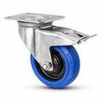 FORTEX Blue Wheel zwenkwiel Ø80mm met dubbele rem WLL 150kg, Verzenden