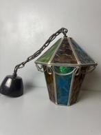 Plafondlamp - Elegante Art Deco Glas-in-Lood Hanglamp:, Antiek en Kunst
