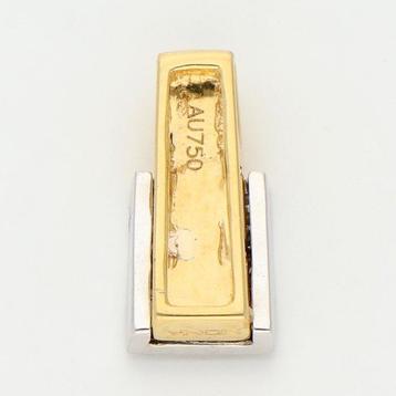 Pendentif - 18 carats Or blanc, Or jaune - 0.17ct. tw., Bijoux, Sacs & Beauté