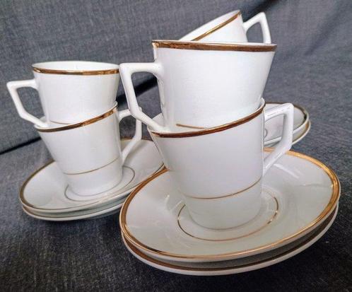 Richard Ginori, Laveno - Koffieservies (12) - 24 kt goud -, Antiek en Kunst, Antiek | Meubels | Tafels