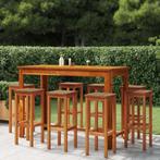 vidaXL Barkrukken 8 st massief acaciahout, Tuin en Terras, Tuinstoelen, Verzenden, Nieuw