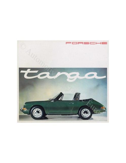 1966 PORSCHE 911 & 912 TARGA BROCHURE DUITS / ENGELS, Boeken, Auto's | Folders en Tijdschriften, Ophalen of Verzenden