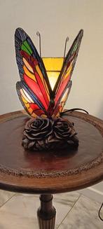 Lamp - Tiffany stijl - Glas- resin - tafellamp vlinder