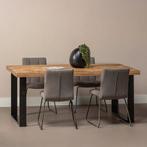 Mangohouten Eettafel Rechthoek Roy 180x100 cm (6cm), Huis en Inrichting, Tafels | Eettafels, 100 tot 150 cm, Verzenden, Nieuw