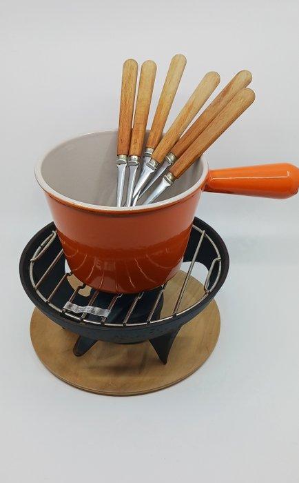 Le Creuset - Braadpan (11) - Gietijzer - fondue set Le, Antiek en Kunst, Antiek | Keukengerei