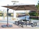 Zweefparasol - Medium Roma -3x4m - Creme - incl voet, Tuin en Terras, Parasols, 3 tot 4 meter, Kantelbaar, Verstelbaar, Waterdicht