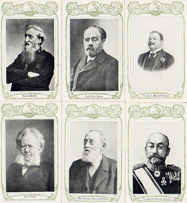 70 oude zeldzame chromos, beroemde personages uit de jaren, Verzamelen, Postkaarten | Buitenland