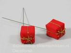 Giftboxes 25*25mm Rood Fluweel +/- 60 PER PAK cadeautjes, Nieuw