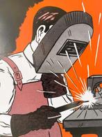 Mezzi di Protezione! Metalen bord van het Italiaanse, Antiek en Kunst