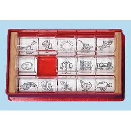 Plaatjes stempels 1 rood, Boeken, Schoolboeken, Verzenden