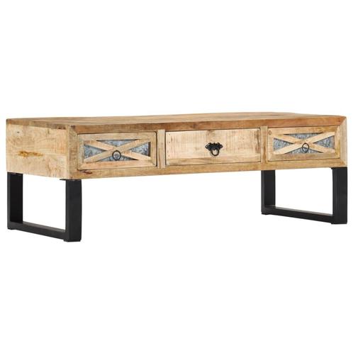 vidaXL Salontafel 110x50x38 cm massief mangohout, Huis en Inrichting, Tafels | Salontafels, Nieuw, Verzenden