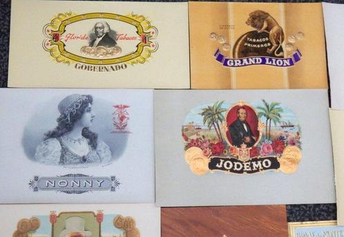 Collectie van 56 oude verschillende Cigarband Labels - Boîte, Antiek en Kunst, Antiek | Speelgoed