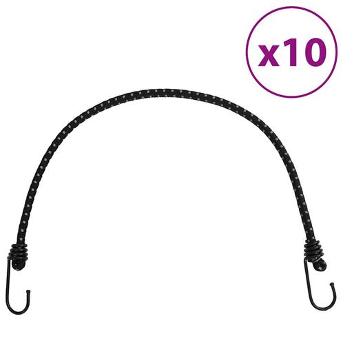 vidaXL Spanelastieken met reflecterende strips en haken 10, Caravans en Kamperen, Tentaccessoires, Nieuw, Verzenden