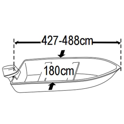 Dekzeil boot universeel 427-488cm model 1, Watersport en Boten, Bootonderdelen, Overige typen, Nieuw, Verzenden