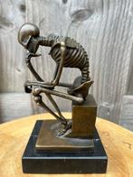 Beeld, Milo - De denker - 15 cm - Brons, Marmer