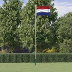 vidaXL Vlag met vlaggenmast Nederland 6,23 m aluminium, Verzenden, Nieuw