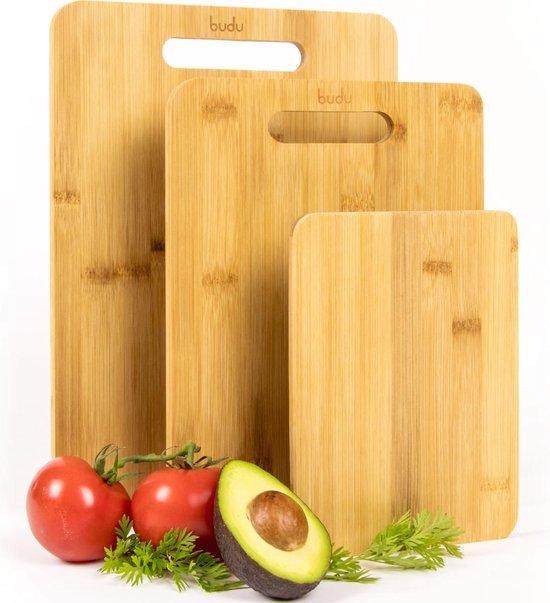2dekans | Budu Snijplankenset 3 stuks - Snijplanken bamboe -, Huis en Inrichting, Keuken | Keukenbenodigdheden, Ophalen of Verzenden