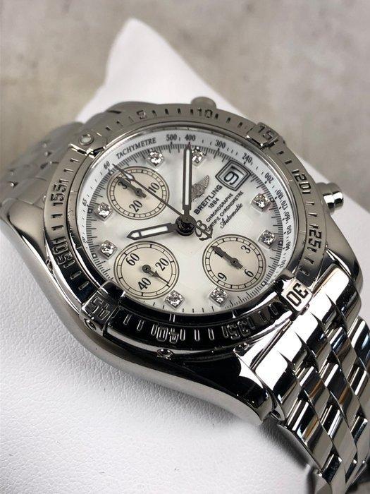 Breitling - Chrono Cockpit MOP Diamond Dial - A13357 - Homme, Handtassen en Accessoires, Horloges | Heren