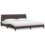 vidaXL Bed met matras Hanko stof donkerbruin 200x200 cm, Huis en Inrichting, Verzenden, Nieuw