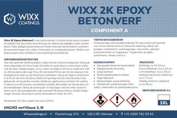 Wixx 2K Epoxy Betonverf - 20L RAL 7035 | Lichtgrijs 20L beschikbaar voor biedingen