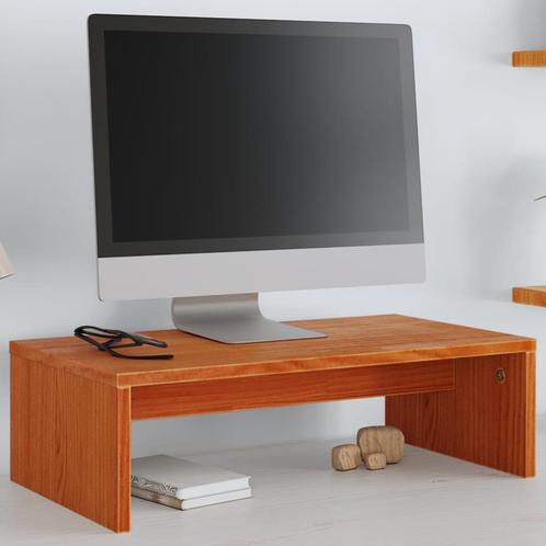vidaXL Monitorstandaard 50x27x15 cm massief grenenhout, Huis en Inrichting, Kasten |Televisiemeubels, Nieuw, Verzenden