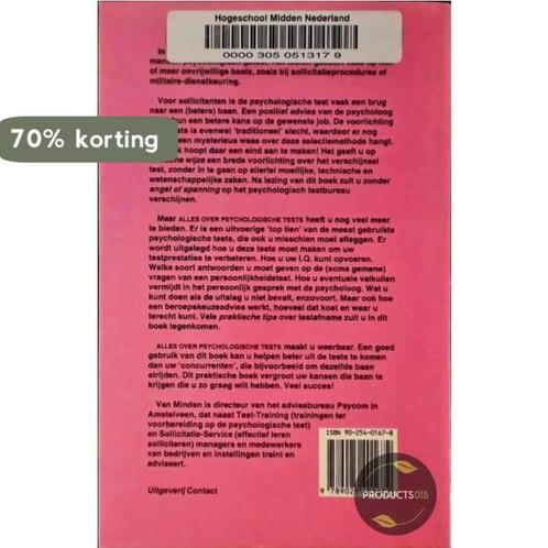 Alles over psychologische tests 9789025401672 Minden, Boeken, Psychologie, Gelezen, Verzenden