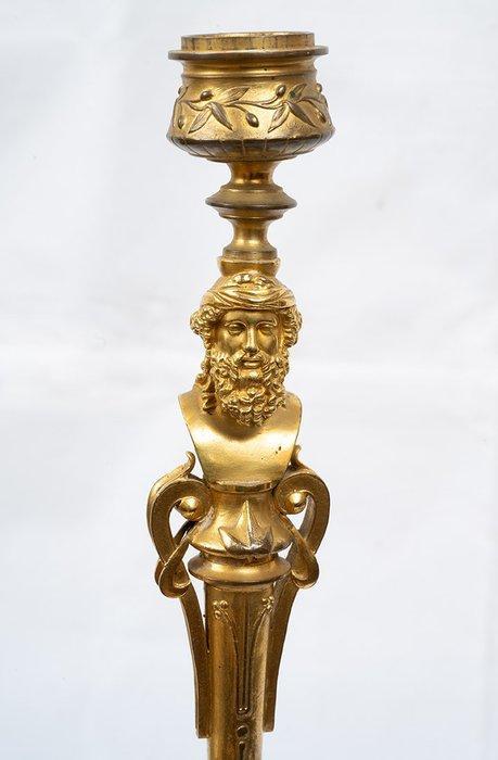 F. Barbedienne & Cie (stamped) - Kaarsenhouder - Brons -, Antiquités & Art, Antiquités | Meubles | Chaises & Canapés